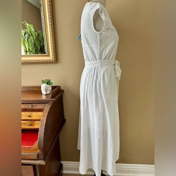 Draper James Collection Willow White Button Front Eyelet Lace Dress Size 2 NWT - Picture 11 of 15